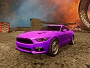 Crazy Car Stunts in Moon Cosmic Arena