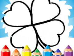 4 Leaf Clover Coloring Page