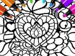 Abstract Heart Coloring Pages