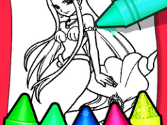 Anime Blue Mermaid Coloring