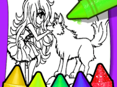 Anime Wolf Girl Coloring Pages