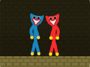 Red and Blue Stickman Huggy